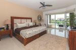 Master suite with king bed, TV and oceanview